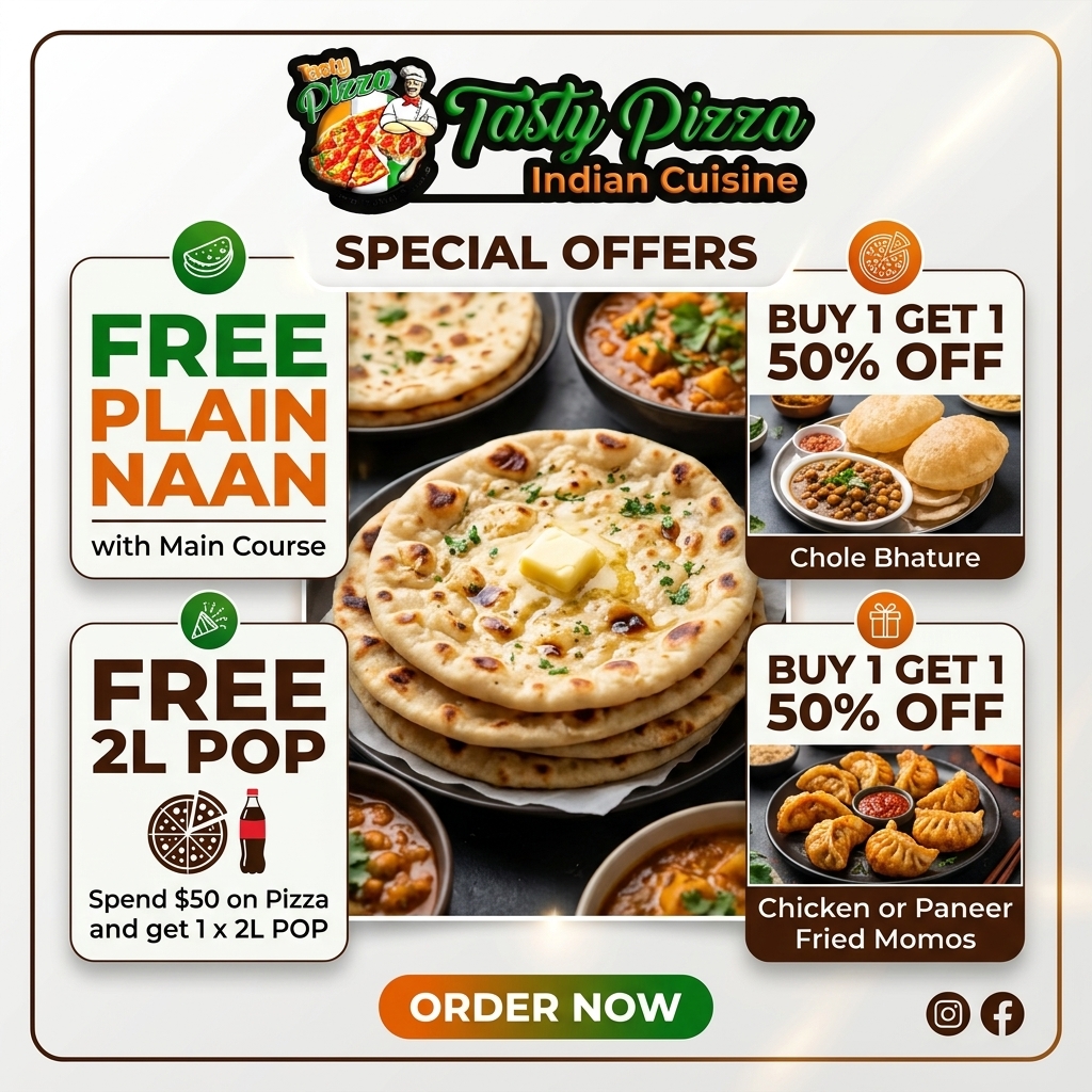 Special Offer at Tasty Pizza and Indian Cuisine Beaumont